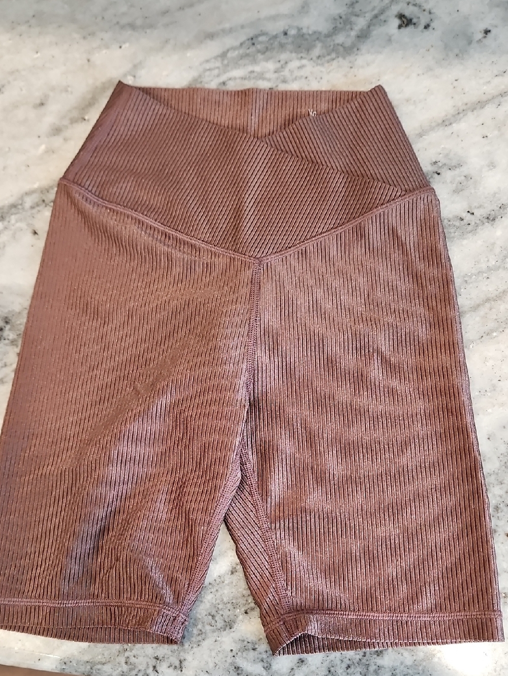 AERIE OFFLINE Women's Ribbed Athletic Bike Shorts -  Brown